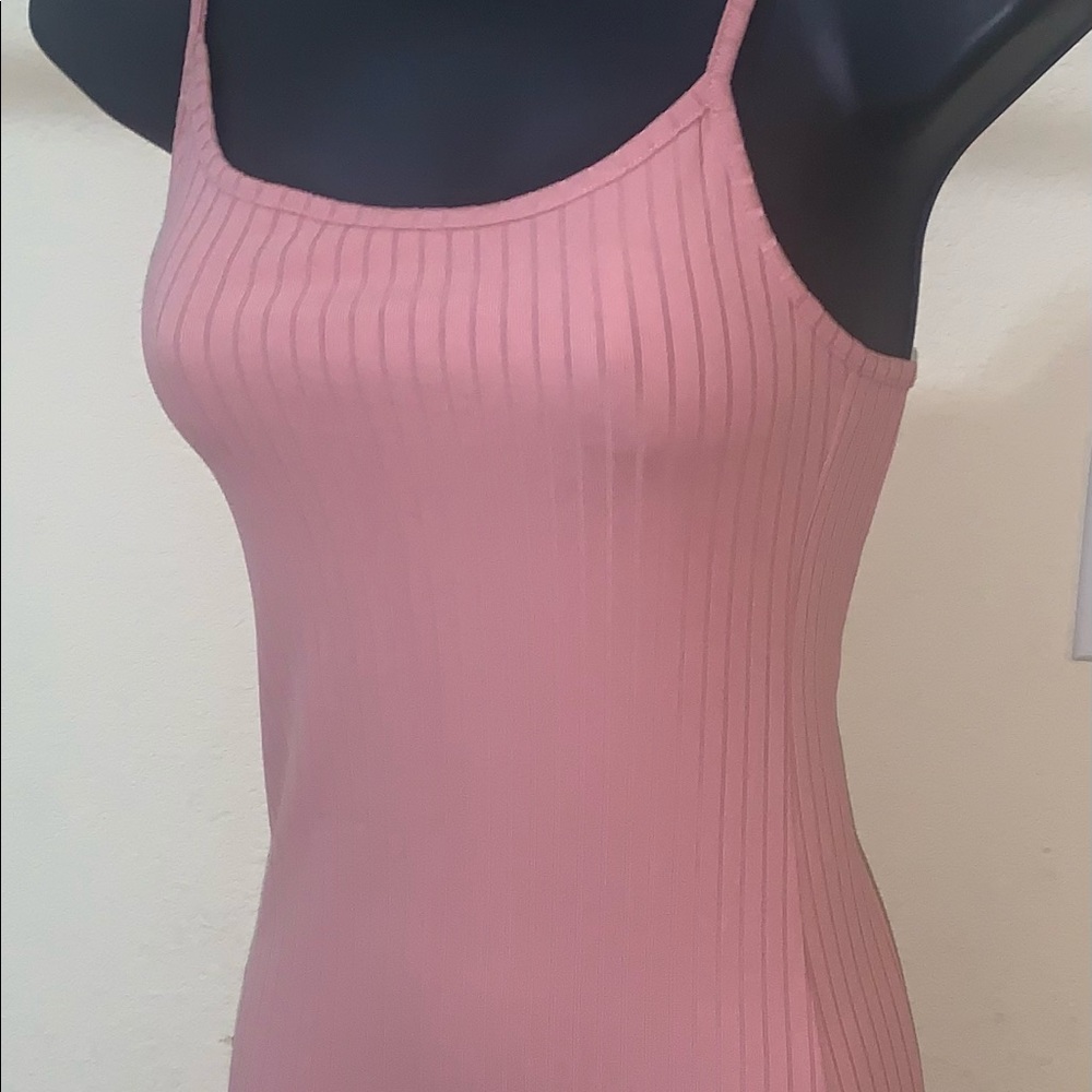 Ribbed mid length form fitting dress